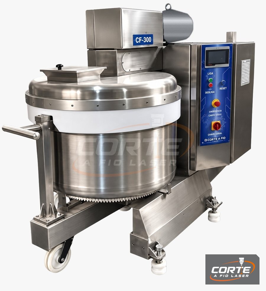 Masseira CF-300 com painel touch screen e bacia em aço inox